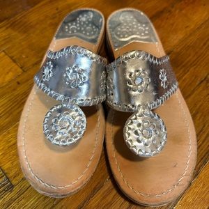Jack Rogers Silver Sandals Size 7